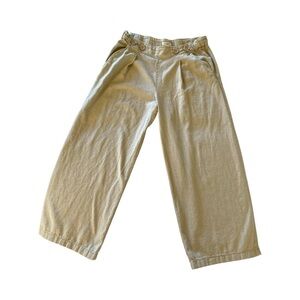 Max Studio Linen Women’s Wide Leg Khaki Pants Size small
